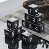 Yulizhi 10 Pieces Polyhedral D6 Dice Set, 6 Sided Dice 16mm Square Edge Dice for RPG MTG DND Table Games (Black) view 4