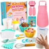 Kids Ice Cream Making Science Kit Make Real Ice Cream with Reusable Shaker, Includes Chef Costume (Apron+Hat+Sleeves), Visual Recipes, Scoop & Bowls STEM Gift for Ages 6-12 view 1