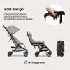 Mompush Velo Lightweight Travel Stroller, Compact & Airplane-Friendly for Baby and Toddler, Lie-Flat Seat, One-Hand Fold, with Leather Bumper Bar, Snack Tray, Raincover, Storage Bag & Cup Holder view 4
