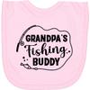inktastic Grandpa's Fishing Buddy Newborn Bib Pink 48ba3 view 1