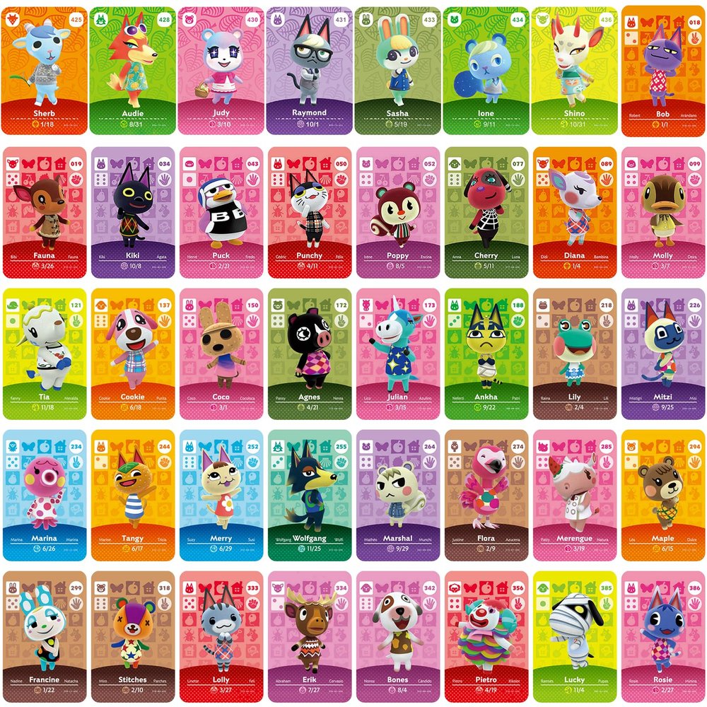 40Pcs Mini Animal Villager Cards