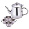 Kids Tea Set Includes Portable 330ml Stainless Steel Long Spout Teapot with Filter Screen and 4 70ml Cups for Children Camping Home view 2