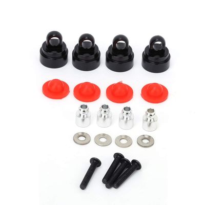 Shock Cap RC Spare Parts Upgrade Accessory for 1/10 ECX 2WD RC Car, CNC - Machined Aluminum Alloy Shock Caps with Anodized Finish, Durable Replacement for Hobby Off - (Black ECX1037BL)