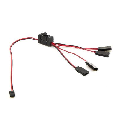 4-Way On/Off Switch Y Wire Light Harness R14 Compatible with TRX-4 & SCX10 1/10 RC Crawler(1 Packs)