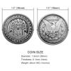 1881 Egyptian Pharaoh Skeleton Hobo Coin Lucky Pendant - US Liberty Eagle Novelty Morgan Coin Funny Coin Necklaces Jewelry Bag view 3