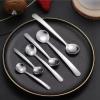 2PC- stainless steel cute little round spoon household fresh and exquisite personality -13CM- silver view 2