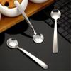 2PC- stainless steel cute little round spoon household fresh and exquisite personality -13CM- silver view 4