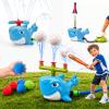 Shark Water Sprinkler Toy, 4-in-1 T Ball Splash Game for Kids Ages 3-8 view 1