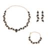 Bohemian Multi Layer Necklace Earrings Bracelet Party Banquet 3-Piece Set,red,35.5+14.2cm view 2