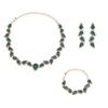 Bohemian Multi Layer Necklace Earrings Bracelet Party Banquet 3-Piece Set,red,35.5+14.2cm view 4