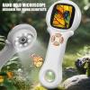 500x Handheld Portable Microscope for Digital USB Recharging Magnifier for Ages 6-12 Students (White view 2