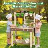 Babytronic Mud Kitchen, Wooden Outdoor Kitchen for Kids Age 3+, Play Kitchen Set with 19 Accessories, Play Sink with Running Water, Stove, Mud Table for Sensory Fun, Cooking, Planting, Toddler Gift view 4
