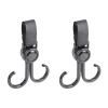 60 PCS Rotatable Double Hooks Baby Stroller Travel Accessories Shopping Prop Multifunctional Portable Plastic Hook Pram view 1