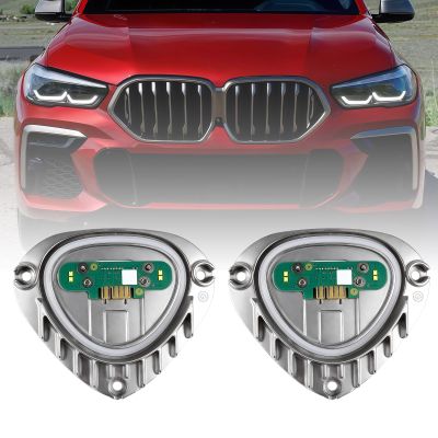 2Pcs White Angel Eyes DRL LED Module Fit For BMW X5 G05 X6 G06 2019 2020 2021 2022 LED Ballast Headlight Control Unit Replace For 63119477985 9477985
