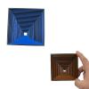 3D Printed Fidget Star Toy, Transformable Handheld Sensory Fidget for Adults, 10cm Anti-Anxiety Finger Toy with Multicolor Visual Effects (Blue) view 1