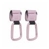 6 Pcs Baby Stroller Hooks Portable Infant Carriage Hook Multifunctional Leather Aluminum Alloy Accessories(Pink) view 1