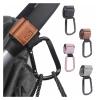 6 Pcs Baby Stroller Hooks Portable Infant Carriage Hook Multifunctional Leather Aluminum Alloy Accessories(Pink) view 2