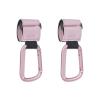 6pcs Baby Stroller Hooks Clips PU Leather Rotatable Cart Organizer Pram Hook Rotate 360 Degree Accessories(Pink) view 1