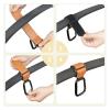 6pcs Baby Stroller Hooks Clips PU Leather Rotatable Cart Organizer Pram Hook Rotate 360 Degree Accessories(Pink) view 4