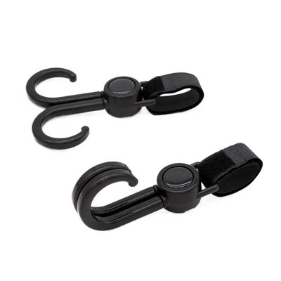 60 Pcs Hooks for Stroller Car Shopping Cart Baby Accessories Rotate 360 Degree Hook Pram Organizer Bag Hanger