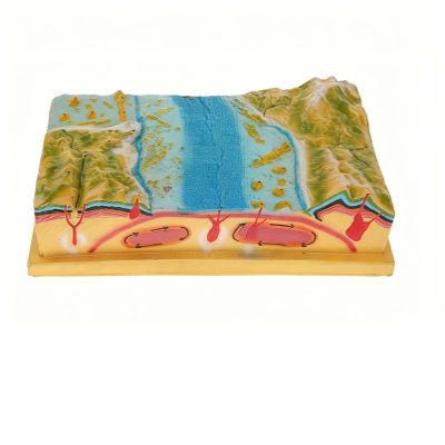 3D Plate Tectonics Model & Seabed Topography Display Set, Scientific Geology Teaching Aids for School Laboratory Teaching