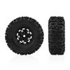 4PCS 0.7'' Aluminum Alloy Wheel Rim Tires Wheels RC Upgrade Parts for AXIAL 1/30 SCX30 Chevrolet K10, Ford Bronco, Wrangler JLU RC Climbing Car (Black Type D) view 2