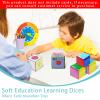 Learning Dice with Clear Pocket, 6 Sided Education Playing Cube for Classroom, Large Teacher Teaching Tool view 2