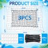 SATINIOR 3 Pack Large Pool Float Storage Net with Hook and Ties 63" x 43" view 2