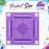 Arrowbash 24 x 24 Inch Floating Mahjong Table for Pool Float Mah Jong Board with Drinks Holders for Swimming Pool and Hot Tub Floating Card Games Tray for Dominoes Summer Beach Party Supplies (Purple) view 2