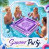 Arrowbash 24 x 24 Inch Floating Mahjong Table for Pool Float Mah Jong Board with Drinks Holders for Swimming Pool and Hot Tub Floating Card Games Tray for Dominoes Summer Beach Party Supplies (Purple) view 4
