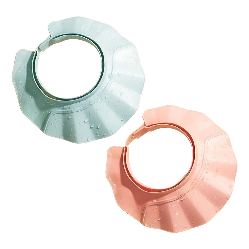 2PCS Kids Shower Cap, Soft Adjustable Shampoo Protection Cap, Washing Hair Shower Bathing Hat, Washing Hair without Tears, Hairs Shield Hat for, Kid, Children