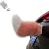 Remote Control Electric Car Tail Wagging Plush Fuzzy Ornament, Cute Fuzzy Wagging Moving Tail, Handmade Rechargeable Auto Trunk Charm (RED) view 1