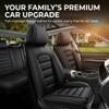 CCYCZX Custom Fit Seat Covers for Toyota RAV4 2019-2025, Full Set Waterproof Leather Car Seat Covers for RAV4 LE XLE Hybrid Limited, 5-Seats Airbag Compatible Auto Interior Accessories (Black) view 2