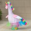 Gajula.Enterprises Unicorn Large Goose Outfit 1-Piece Fantasy Costume for 23" Lawn Goose Statue view 2