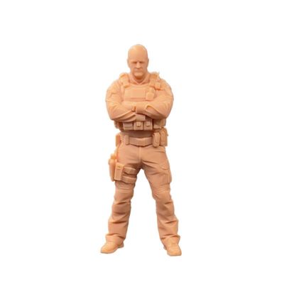 ZEDACAKAI 1/35 Figure Collectible Art Soldier Characters with Guns Model Miniature Scene GK Need to Be Colored By Yourself-No10