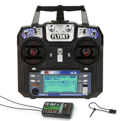 Hylukon Flysky FS-i6 AFHDS 2A 2.4GHz 6CH Radio System Transmitter Mode 2 and FS-iA6 Receiver for RC Helicopter Glider Multicopter Fixed-Wing