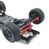 PDDSETorn Metal Steering Cup and Rod Set for 1/12 RC Crawler Compatible with MN82 MN78 D90 D91 D96 MN98 99S(Black) view 3