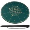 HKXINANJIAHE 47" Round Foldable Poker Table Top Mat with Non-Slip Rubber Base, Portable Casino-Grade Poker Mat with Carrying Bag (Green) view 1