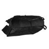 BRIGHTFUFU Stroller Storage Basket Organizer Bag, under Bottom Mesh Net with Hanging Diaper Holder, Black Oxford Fabric for Travel and Outdoor Use view 1