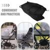 BRIGHTFUFU Stroller Storage Basket Organizer Bag, under Bottom Mesh Net with Hanging Diaper Holder, Black Oxford Fabric for Travel and Outdoor Use view 3