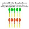10 Pack Waffle Bowl Ice Cream Party Set with Rainbow Sprinkles & Color Changing Spoons view 3