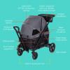 Baby Trend Navigator 2-in-1 Stroller Wagon, Dash Black view 2