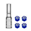 4Pcs Aluminum Alloy Remote Control Car Wheel Nut with Locking Design and Tool for 1/30 SCX30 Models Remote Control Car Wheel view 3