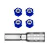 4Pcs Aluminum Alloy Remote Control Car Wheel Nut with Locking Design and Tool for 1/30 SCX30 Models Remote Control Car Wheel view 4