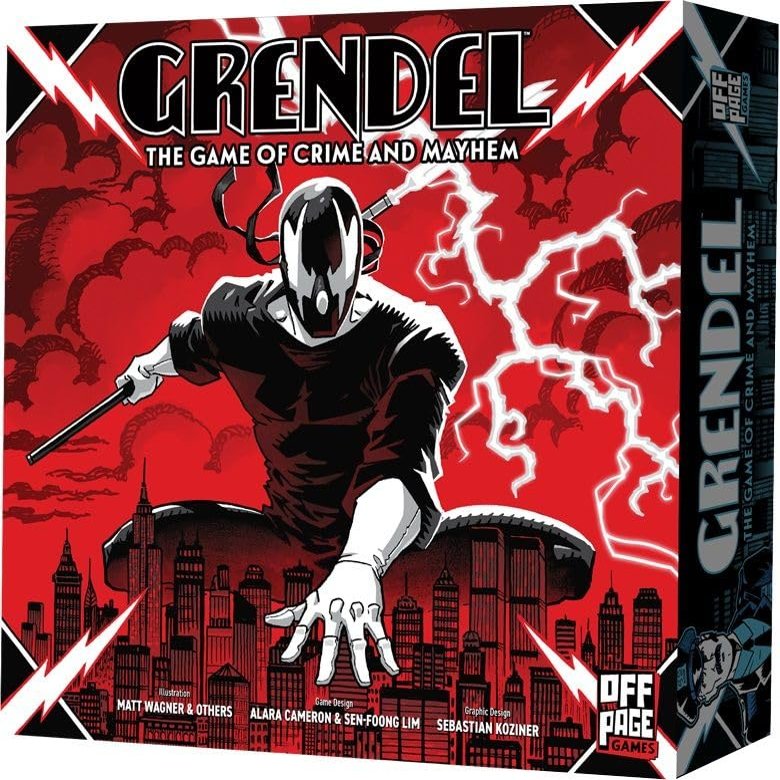 Grendel The Game of Crime and Mayhem by Off The Page Games | Ages 14+ | 1-4 Players | Asymmetric Area Control Game with 4 Factions, Tactical Combat & City Domination