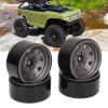 4PCS 1.9in RC Rims Universal Fit Strong Support 8 Spokes Wheel Rim Set for Axial SCX10 SCX10 II SCX10 III, Zinc Alloy Beadlock Wheels with Steel Hub for RC Crawler Off - (Ti Color) view 4