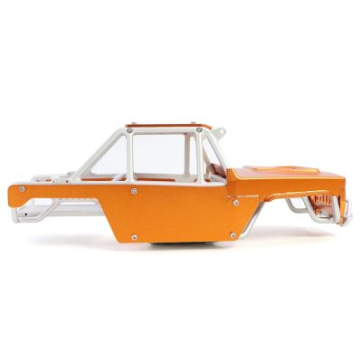 Rc Upgrades Spare For Axial For SCX24 For Bronco For JLU B-17 C10 1/24 Chassis Roll Cage Body Shell All-Aluminum Alloy Frame Body Shell Rc Parts(Orange)