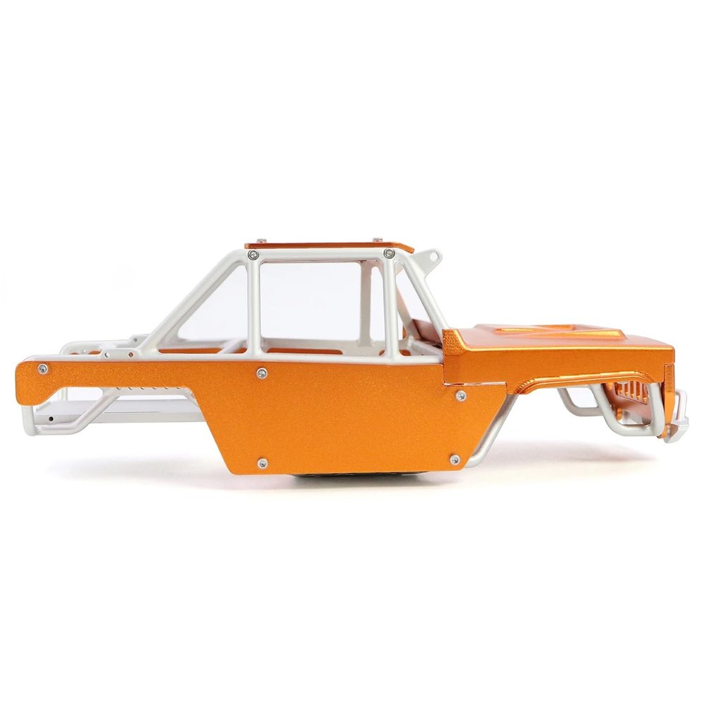Rc Upgrades Spare For Axial For SCX24 For Bronco For JLU B-17 C10 1/24 Chassis Roll Cage Body Shell All-Aluminum Alloy Frame Body Shell Rc Parts(Orange)