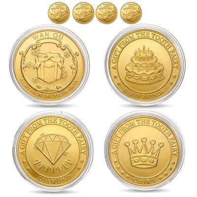 FNANJWQ Tooth Fairy Gifts, Tooth Fairy Coins Keepsake Kit, 4pcs