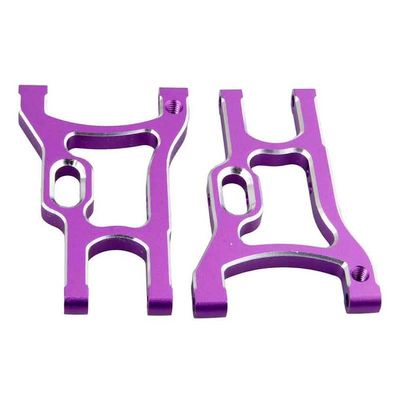 2Pcs 102021(02007) Alum Alloy Rear Lower Suspension Arm For HSP 1/10 94101 94102 94103 94123 Drift Car Upgrade Parts(Purple (2Pcs))